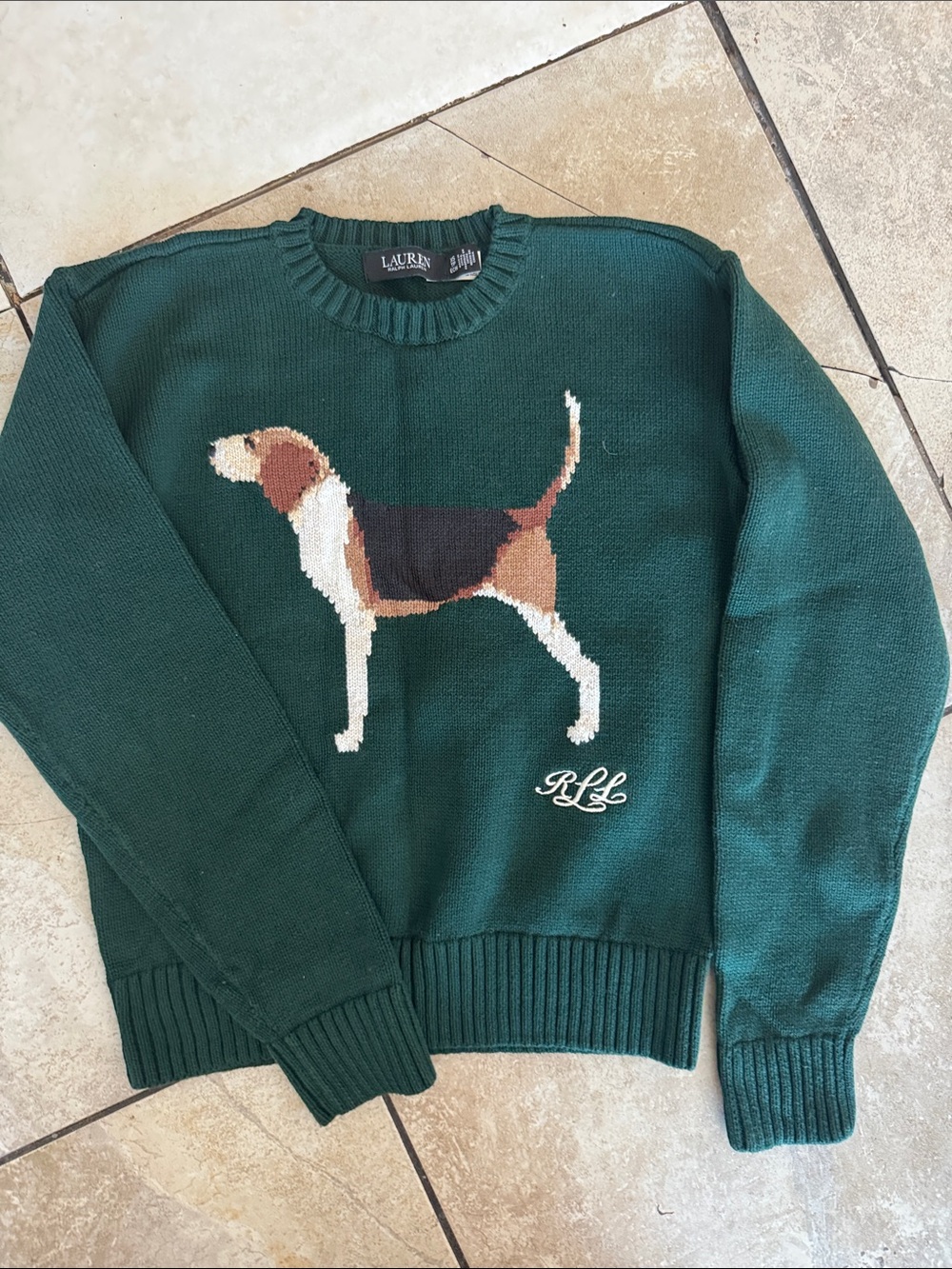 Ralph Lauren sweater dog inbraided